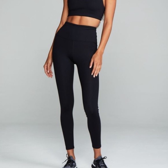 Ribbed Leggings Legging Split Bailey Active Rib High Waist 7/8